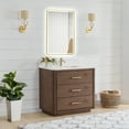 thumbnail image 4 of Porto 36" Aged Dark Brown Oak Single Bath Vanity with Fish Maw White Quartz, 4 of 15