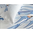 thumbnail image 4 of Ambesonne Kabuki Quilted Bedspread Set 3 Pcs, Fox Kitsune, King Size, Pale Blue White Beige, 4 of 5