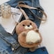 thumbnail image 5 of Bolsa Lindo de hombro de ardilla Kawaii de mensajero de felpa suave para ir de compras (caqui) Likrtyny Para Estrenar, 5 of 8