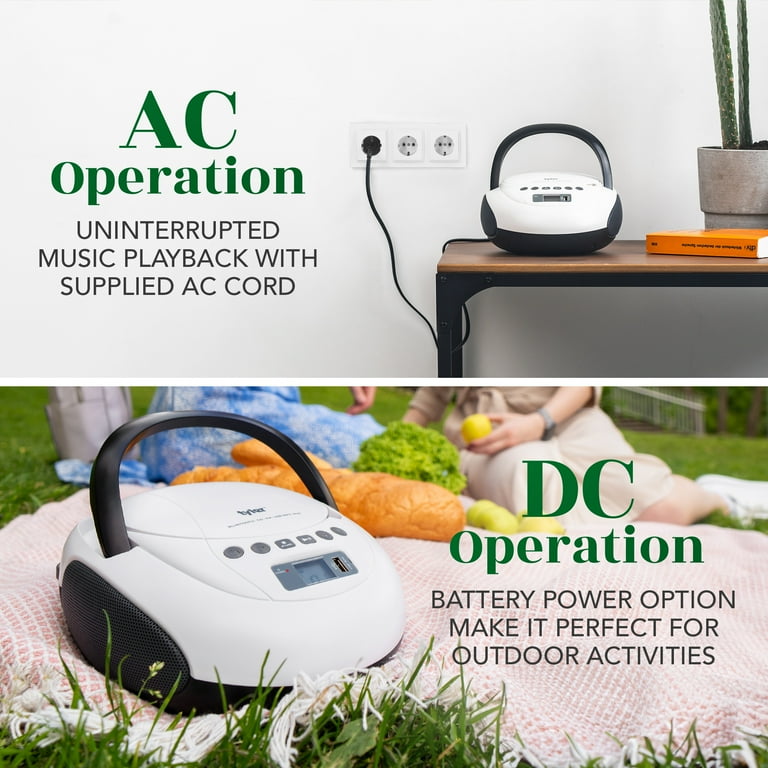 Free Shipping! Tyler Portable CD Player Boombox with FM
