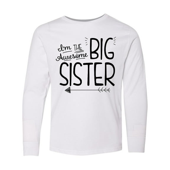 Inktastic I'm the Awesome Big Sister Long Sleeve Youth T-Shirt