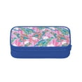 thumbnail image 2 of TEQUAN Large Capacity Pencil Case, Modern Pink Leopard Animal Pattern Pencil Pouch 2 Compartments Pencil Bag (Blue), 2 of 7