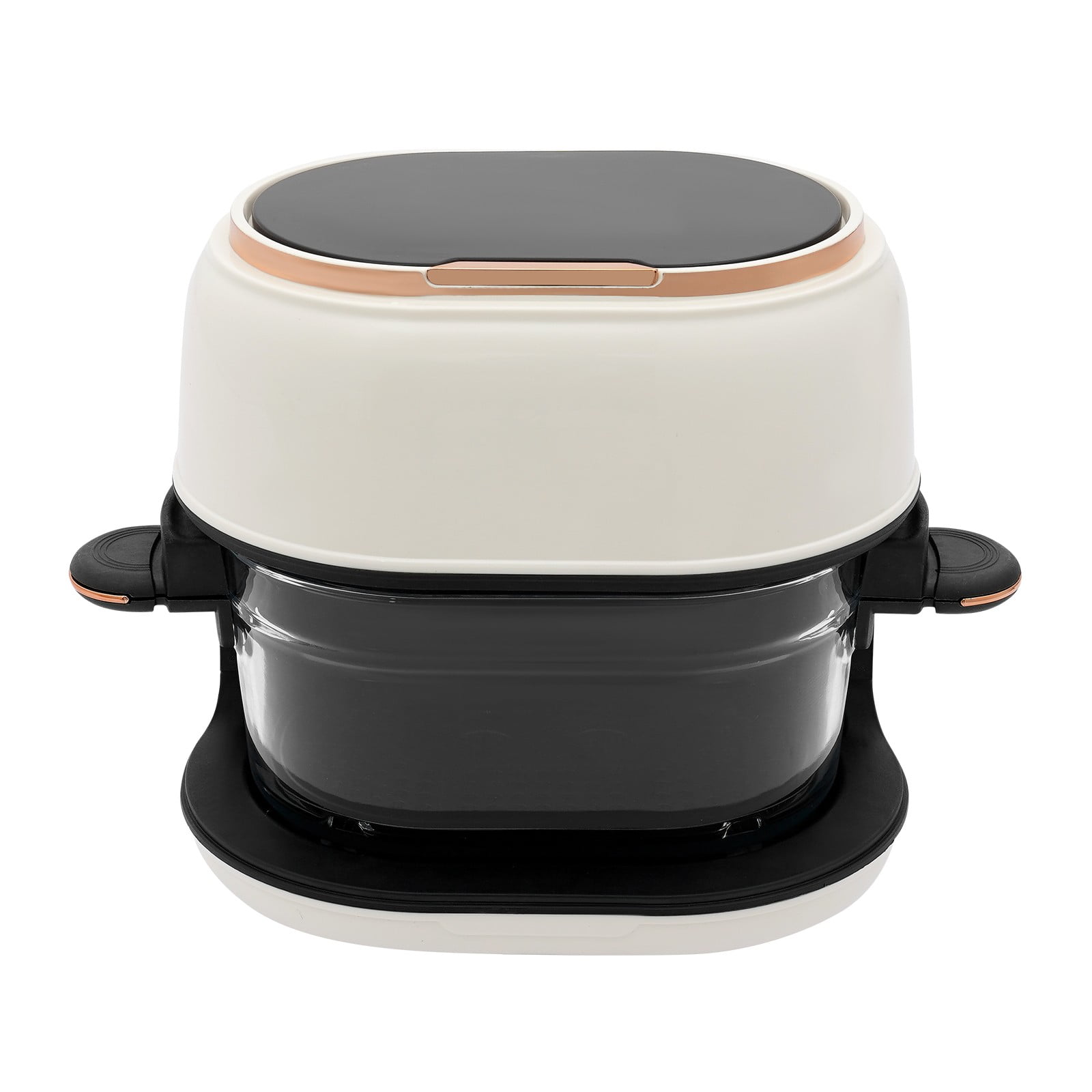 4L  Hot Air Fryer with LED Touch Screen, Visible Baking Basket Air Fryer, 140-374℉ Temp Controls, for Family & Apartment (White)