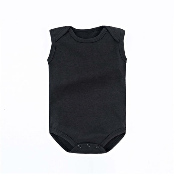 Jamicy Toddler Jumpsuit Pajamas Sleeveless Bodysuits Solid Color Cotton Baby Summer Breathable Comfortable Clothes for Boys and Girls​​