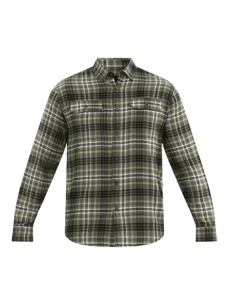 George Men's and Big Men's Double Pocket Flannel Shirt, 2 Pack