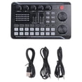 thumbnail image 1 of F998 Sound Card Microphone Sound Audio Interface Mixer Sound Card Mixing Console Amplifier for Phone, 1 of 5