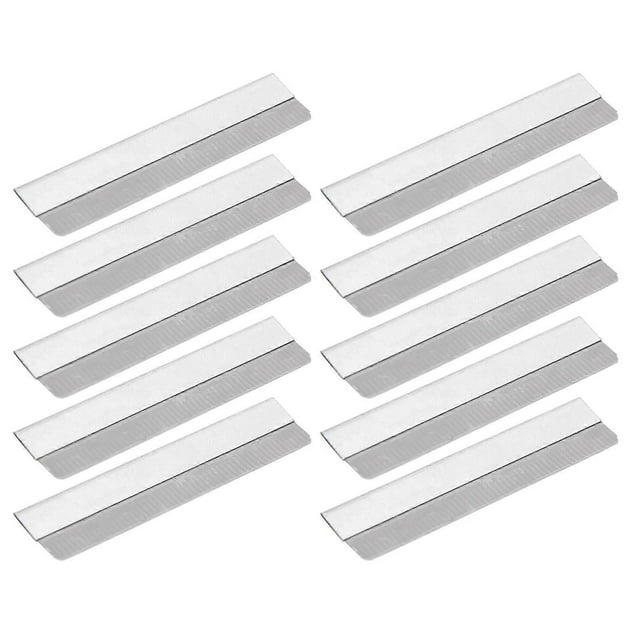 Lot de 10 lames de rasoir à sourcils en acier inoxydable à bord droit