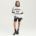 thumbnail image 3 of Women's Gameday Couture White BYU Cougars Oversized Vivid Turtleneck Sweatshirt, 3 of 5