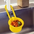 thumbnail image 6 of Kitchen Sink Strainer Basket, Faucet Hanging Strainer, Multi-Functional Food Colander,Press Automatic Dumping Kitchen Draining Basket, Easy Drain Filter with Bottom Release, 6 of 8