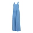 thumbnail image 6 of Women Casual Loose Sleeveless Jumpsuits Long Baggy Pants Rompers Jumpsuits with Pockets, 6 of 9