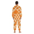 thumbnail image 7 of Autumn Maple Leaves Adult onesie Pajamas, Crystal Velvet Ultra Soft Warm Jumpsuit for Men and Women, 7 of 7