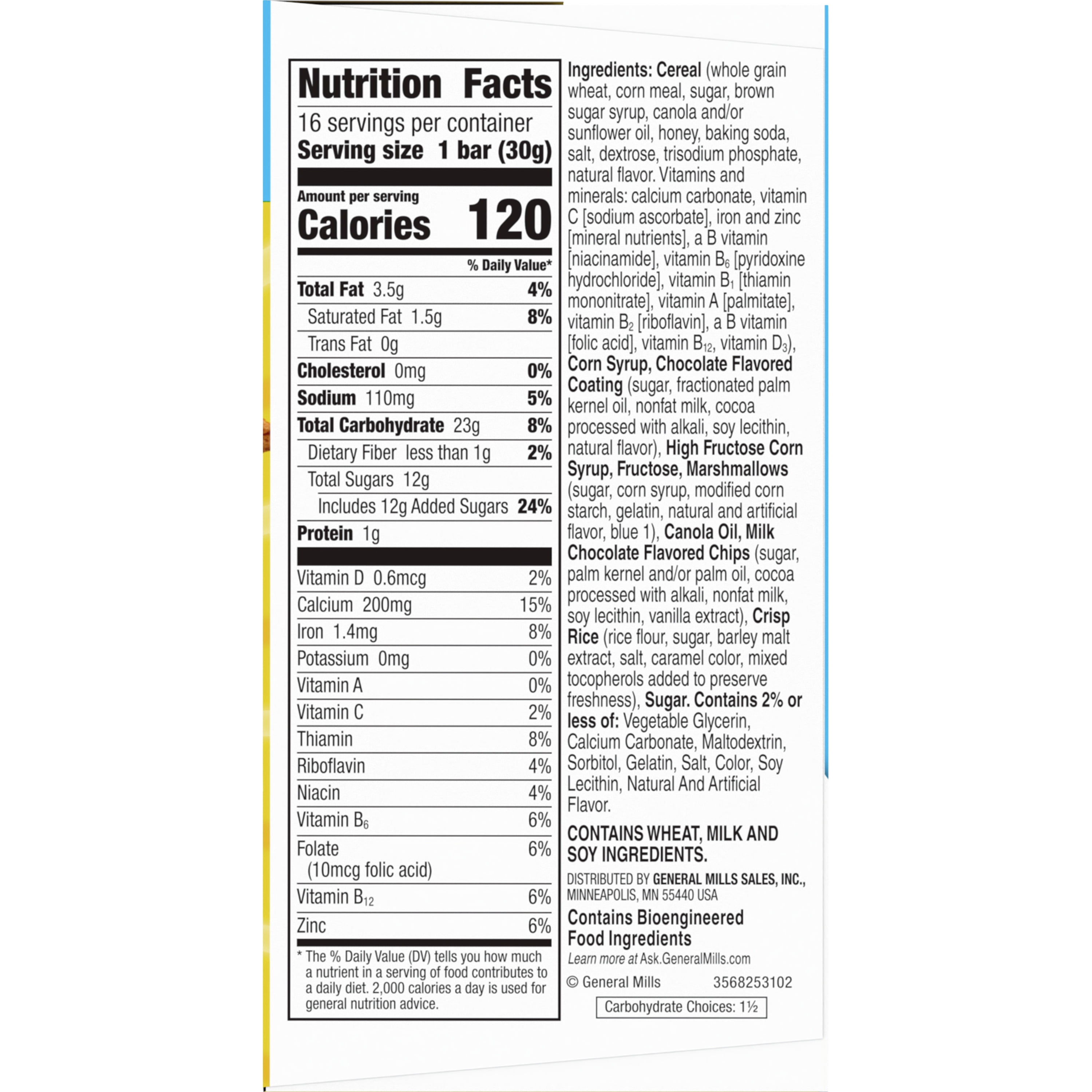 (4 pack) Golden Grahams Cereal Treat Bars, S'mores, Snack Bars, Value Pack, 16 Ct, 16.96 oz