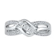 thumbnail image 2 of STERLING SILVER 0.03 CTTW WHITE DIAMOND FASHION RING, 2 of 3