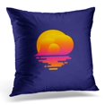 thumbnail image 1 of EREHome Emblème de Plage Rouge Coucher de Soleil Tourisme Spa Nuages Mer et Soleil Paysage Abstrait et Réflexion Cercle Jaune Housses de Coussin 20x20 Pouces Décoration Maison Housse de Coussin de Canapé, 1 of 1