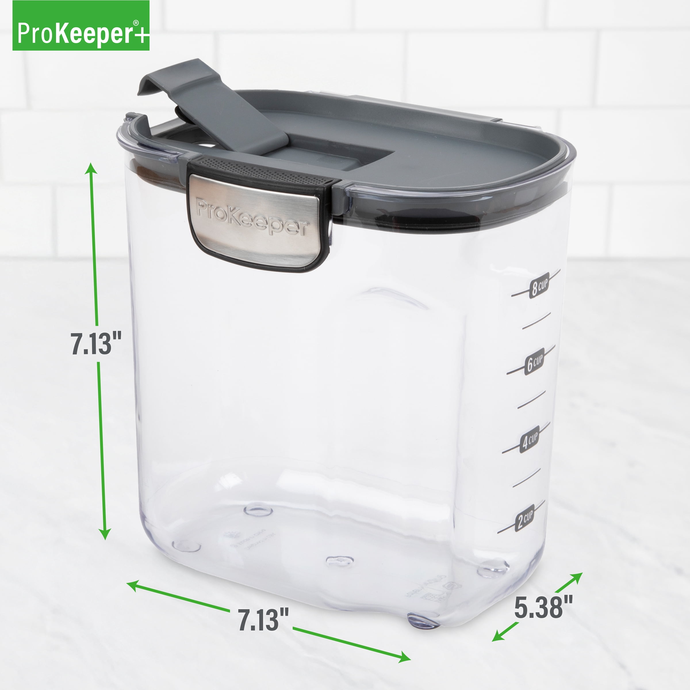 ProKeeper+ Airtight Sugar Storage Container with Flip-to-Pour Spout and Stainless-Steel Latch