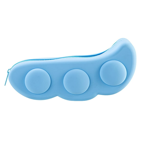 Goohae Pencil Case Under $5, Pencil Case Pouch Cute Silicone Pen Case Large Capacity for office, Travel, teens (Multiple Colors) Blue