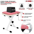 thumbnail image 2 of 5 Core Keyboard Bench 2 Inch Padded Cushioned Piano Stool Height Adjustable 19" Guitar Seat Portable, 2 of 5