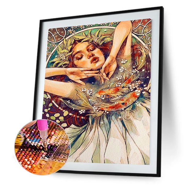 Cuadros Decorativos Kit de belleza de pintura de diamante de taladro redondo completo DIY 5D arte de decoración del hogar Ehuebsd embutido en tela