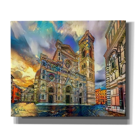 Epic Graffiti 'Florence Italy Cathedral of Saint Mary of the Flower 2' by Pedro Gavidia, Canvas Wall Art, 24"x20"