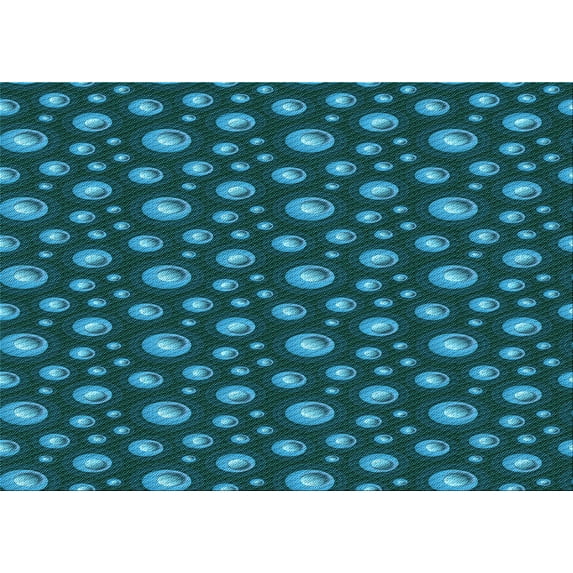 Ahgly Company Indoor Rectangle Patterned Dark Turquoise Green Area Rugs, 8' x 12'