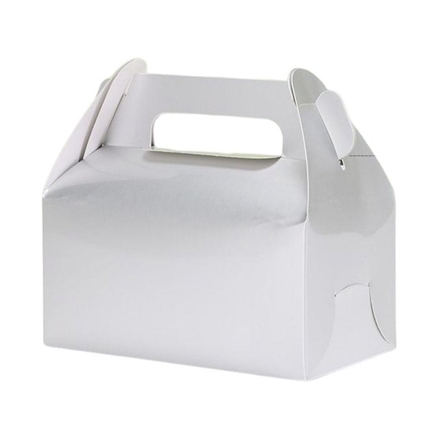 Yuarrent Caja de almacenamiento portátil para pasteles con asas, cajas de recuerdos para fiestas, comida, aperitivos, regalos, caja de embalaje, postre, Organizadores de utensilios de cocina Plata Yuarrent HA081867-07
