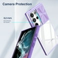 thumbnail image 2 of ELEHOLD For Samsung Galaxy S24 Ultra Case, Military Grade Protection Clear Slim Fit Anti-Yellowing Non- Slip Shockproof Protective Lens Cover Protection Case for Samsung Galaxy S24 Ultra,Purple, 2 of 6