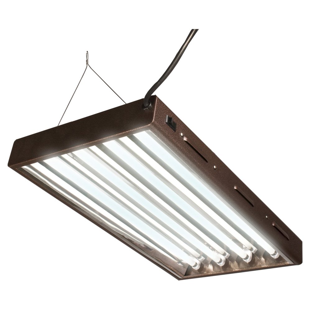 Hydrofarm Designer T5 System 2 Foot 4 Tube Fluorescent Grow Lights with