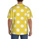 thumbnail image 3 of Fotbe Yellow And White Polka Dot Camisa Estampada de Manga Corta para Hombre, Casual de Verano, Estilo Playero, Sin Arrugas-X-Large, 3 of 5