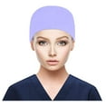 thumbnail image 2 of Alitao Beanie Running Hat Scrub Cap With Buttons Bouffant Hat With Sweatband for Womens and Mens Winter Hats Blue One Size, 2 of 6