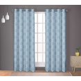 thumbnail image 2 of S4sassy Cotton Duck Floral Damask Blue Drapes Curtain Door Treatment Panel Set For Living Room- 54x90 Inches, 2 of 5
