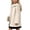 Beige, variant on QTBIUQ Boys Girls Medium Long Tweed Coat with Pockets Single Breasted Hooded Outerwear for Fall Winter Wear