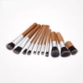 thumbnail image 4 of 11-Piece High-Quality Wooden Handle Makeup Brush Set - 1 Set Of 11 Brushes, Makeup Pencil Blending Brushes Eyeliner Sshadow Foundation Eye 11Pcs Brush Brush, Easter, St. Patrick'S Makeup Organizers, 4 of 4