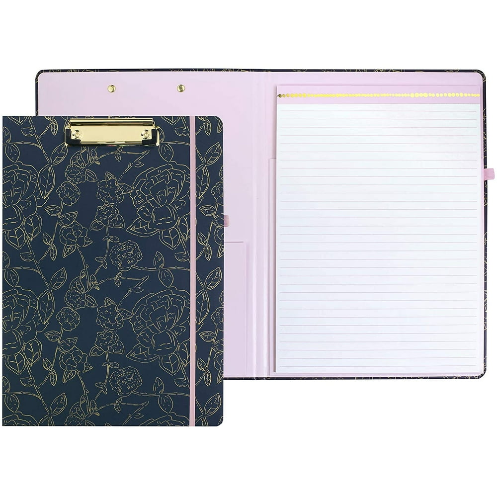 Steel Mill & Co. Clipboard Folio with Refillable Lined Notepad, Stylish