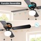 thumbnail image 4 of Ventilador Techo Negro Mate Aspas Negro / Madera Led 42, 4 of 7