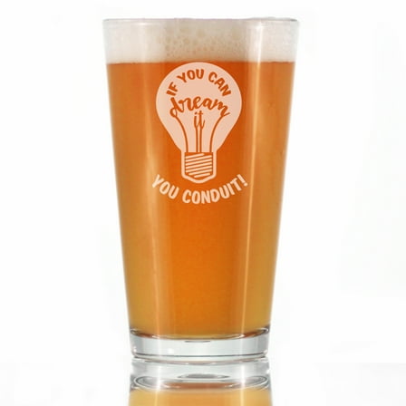 Bevvee Pint Glass 16 oz You Conduit Electrician Gifts Beer Glasses