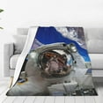 thumbnail image 1 of Balery Astronaut in Outer Space Manta de Felpa Suave y Acogedora – Cobija de Franela Aterciopelada para Cama, Lavable y Cálida para Sofá, Mascotas, Transpirable-50"x40", 1 of 7
