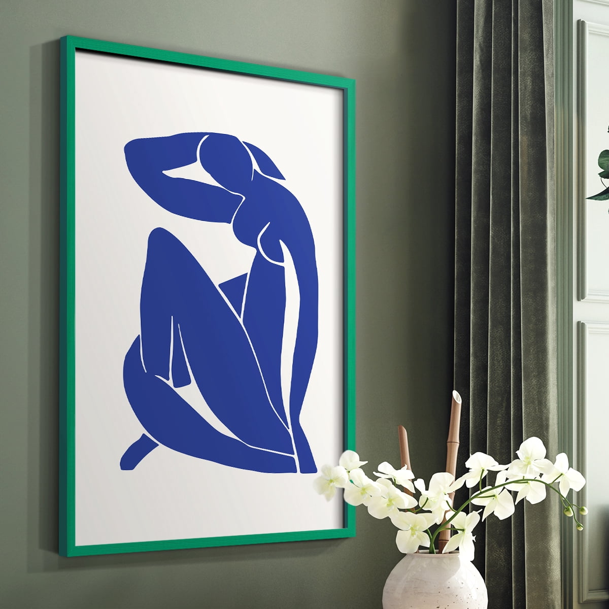 Matisse CXXXVII Framed Print in Green Solid Wood 11 x 14 Framed Print