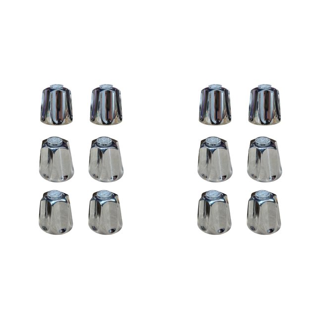 Set of 12 Shower Knob Replacement Metal Bathtub Knobs Replacement Compatible with Bathtub Shower Faucet Handle Remodel TrimKit Include Hot Cold and Diverter,MatteBlack