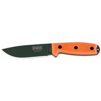 ESEE Knives ESEE-4 Fixed Blade Knife 4.5" Drop Point 1095 Olive Drab Blade Micarta Handle Orange