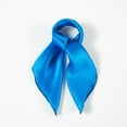 thumbnail image 1 of Glacier Pure Silk Scarf | Ice Blue, Sky Blue, Navy | Small Head Scarf Or Large Square Shawl | Solid Colour Collection, 1 of 6