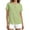 Green, variant on Pluz Sise Blouses for Women Women's Fashionable Casual Vacation Everyday Solid Color Button-down Crew Neck Short Sleeves Top Yellow XXL