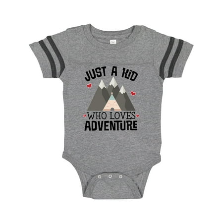 

Inktastic Just A Kid Who Loves Adventure Gift Baby Boy or Baby Girl Bodysuit