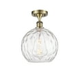 thumbnail image 4 of Innovations Lighting  Athens Water Glass - 1 Light 10" Semi-Flush Mount Clear Water Glass/Brushed Brass, 4 of 4