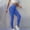 Blue, variant on Yoga Pants Women Women's Leggings Stretchy High Waist Belly Control Workout Trousers Solid Color Casual Tights Slim Fit Outdoor Athletic Jogger Blue