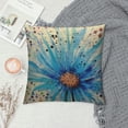 thumbnail image 2 of Nawypu  Throw Pillow Cover Decorative Square Pillowcase Blue Botanical Watercolor Dandelion Flower Abstract Paint Colorful Close Colored Cracks Depicting Cushion Case for Sofa Bedroom Car, 2 of 5
