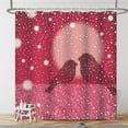 thumbnail image 2 of Couple Birds Shower Curtain Snowy White Dots Bird Lovers Romantic Sunrise Red Happy Valentine''s Day Shower Curtain for Bathroom Water Repellent Polyester 72W x 72L inch, 2 of 6