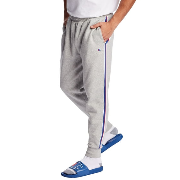 Champion Men's Powerblend Fleece Jogger Sweatpants with Taping, up to Size 2XL