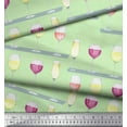 thumbnail image 2 of Soimoi Poly Georgette Fabric Wine Glass Bar Print Fabric by Yard 42 Inch Wide, 2 of 3