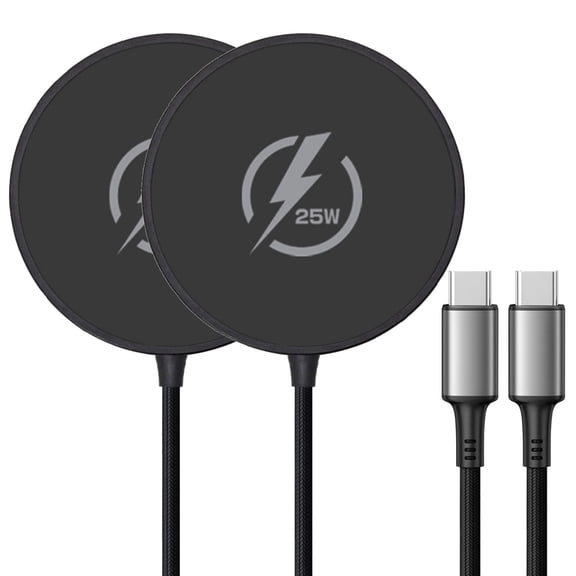 Wireless Charger 2 Pack,25W Fast Charging Pad Portable Charger Compatible for iPhone 17 16 15 13 14 12 Series&AirPods