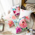 thumbnail image 3 of Set of 4 Throw Pillow Covers Peonies Summer Watercolor Floral Pink Flower Girly Pastel Mint Colorful Decorative Pillow Cases Home Decor Square 20x20 Inches Pillowcases, 3 of 5